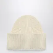 [Destin] White wool and cashmere beanie One size White
