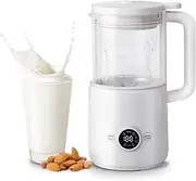 Soy Milk Maker, 600ml Automatic Nut Milk Maker for Homemade Almond/Oat/Soy, Plant-Based and Dairy Beverages, 12 Blades With Delay Start/Boil/Self-cleaning (CN Panel)