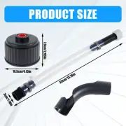 2Pcs Racing Fuel Filler Jug Hose 14 Inch Transparent PVC Gas Can Hose with beVCt