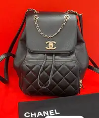 在飛比找Yahoo!奇摩拍賣優惠-Chanel A93748 Backpack 荔枝紋後背包 