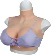 [QIAOYIQIAO] 4th Silicone Fake Boobs C-G Cup Realistic Breast Forms Silicone Breastplate Fake Breasts for Cosplay Crossdressers Drag Queen