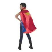 DC Comics Satin Red Wonder Woman Cape Kids/Girls Halloween Party Costume 6+