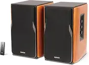 Edifier R1380T Powered Bookshelf Speakers – 2.0 Active Near Field Monitors – Studio Monitor Speaker – Wooden Enclosure – 42Watts RMS, Brown