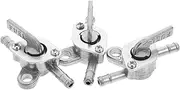3pcs Accessories Switch Fuel Valve ATV Petcock Valve Gas Moped Motor Emergency Cut Off Gas Shut Off Valve ATV Fuel Knob Generator Petcock Fuel Shut Off Valve Silver