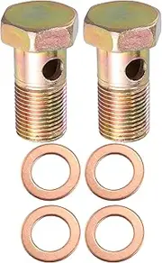 X AUTOHAUX 2 Set Banjo Bolt Brake Fitting Adapter M18x1.5 Thread Banjo Bolt