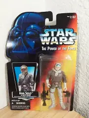 Star Wars Han Solo In Hoth Gear POTF Action Figure Kenner 1995 Red Card