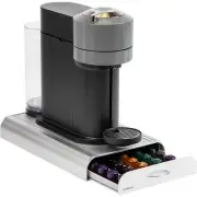 Nespresso Compatible Capsule Drawer, Coffee Pod Holder, Silver