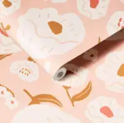 ONE Pillowfort BOHO ROSE Peel Stick Wallpaper ROLL. NEW BLUSH FLOWERS