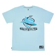 NRL Cotton Logo Tee Shirt - Cronulla Sharks - Mens -