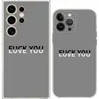 Fck You Love Half Words Anger Passion Case Cover Silicone / Shockproof / MagSafe