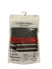 CALVIN KLEIN Boys 2-Pack BOXER BRIEFS Red Black NEW Medium 8-10 Cotton Stretch