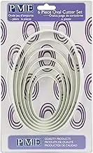 PME Oval Cutters, for Cake Decorating, Set of 6, White