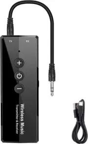 Upgraded Bluetooth 5.3 Transmitter 3-in-1 Portable Wireless Rechargeable Tran...