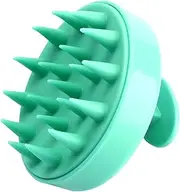 Hair Scalp Massager, Soft Silicone Bristles Waterproof Shower Hair Scrubber Shampoo Brush for Removing Dandruff and Stimulating Hair Growth (Green)