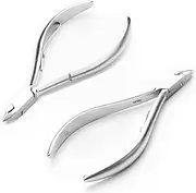 Cuticle Nippers Sharp Cut Set Professional Cuticle Scissors J2 Stainless Steel Cuticle Cutter Pedicure Manicure Tools Kit Nail Toenails (2-Pack)