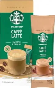 Nestle STARBUCKS Caffe Latte Premium Instant Coffee Mix 14g, Box of 5 Sachets fr