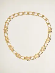 [Foundrae] Foundrae - Pierced Curb 18-karat Gold Necklace - One size One size Gold