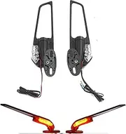 mengjiahuidianzi CBR1000RR 2008-2011 CBR 1000RR 2010 2009 Motorcycle Aluminium Adjustable Rotate Sports Winglets Wing Stealth Mirrors(With-Light)