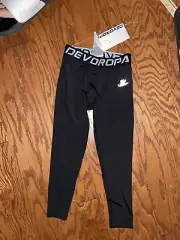 DEVOROPA Boys Quick Dry Compression Pants Base Layer XS NWT Black (WTF71)