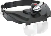 Carson CP-60 MagniVisor Head-Band LED Lighted Magnifier with 4 Interchangeable L