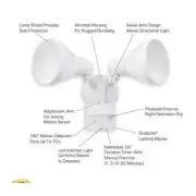 Dusk-to-Dawn Security Flood Light Motion Sensor Wired Outdoor 2-Head Alloy White