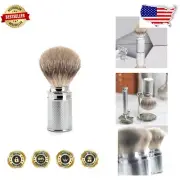 Elegant Chrome Shaving Brush with Silvertip Badger Hair - Perfect for Gifting
