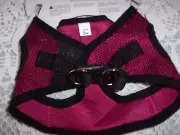 maroon Blk Step-In Mesh HARNESS Dog LONDON FOG XS S M L Small Large New