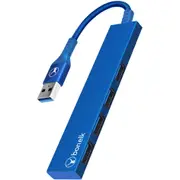 Bonelk Long-Life USB-A to 4 Port USB 3.0 Slim Hub (Blue)