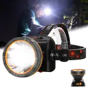 Aikertec Rechargeable Headlamp, 100000 High Lumen Super Bright Headlamp Flash...
