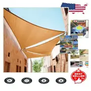Sand Beige Triangle Shade Sail - 3 & Easy Installation