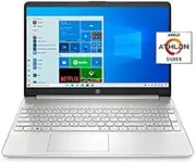 2022 HP 15.6" FHD Slim and Light Laptop, AMD Athlon Silver 3050U Processor, 4GB Memory, 128GB SSD, HDMI, Webcam, WiFi, Bluetooth, 1 Year Microsoft 365, Windows 10 S, Silver, W/ 2-Week IFT Support