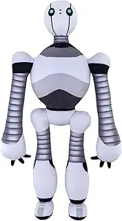 OYSPZNN 13-Inch New Wild Robot Plush Toy, Adjustable Pose Plush Robot Buddy, for Kids (Black and White)