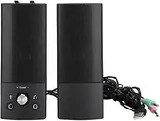 Wired Computer Speaker, USB-Powered Wired Multimedia Stereo Sound External Home Desktop Speakers 3W Notebook Subwoofer for Surround Sound