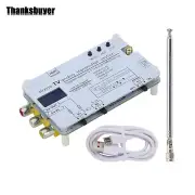 White Analog TV Signal Transmitter Home with OLED Display Supports Global TVs