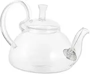 Zerodeko Creative Heat Resistant Glass Teapot Household with Handle Removable Infuser for Home Office Use Present for Tea Lovers
