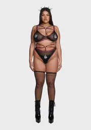 Plus Creepin' Closer Lingerie Set