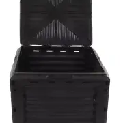 Compost Bin Composter 300L Hinged Upper Cover W/ Vent For Kitchen Garden