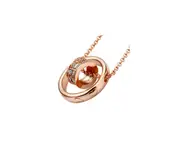 Crystals from SWAROVSKI Rose Gold Plated Eternity Ring Necklace
