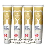 [Manuka Health] 4 x Manuka Honey MGO263+ Toothpaste with Propolis 75g NIB