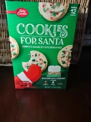 Cookies For Santa With Display Cookie Box By Betty Crocker-Makes 12 Cookies-NEW