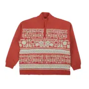 NWT Opening Ceremony RUST POWDER BLUE JACQUARD AZTEC SWEATER Size M $430