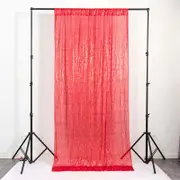 Red Shimmer Sequin Wall Backdrop Curtain