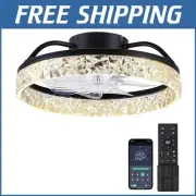 16" Flush Mount Ceiling Fan with Bladeless Technology - Remote & Memory Function