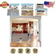Wall-Mounted 75-Inch Retractable Baby and Pet Gate - Safety Approved Design