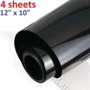 4 Sheets 12"x10" Heat Transfer Vinyl Iron on HTV for T Shirt Cricut Silhouette