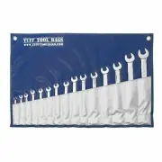 TUFF TOOL BAGS: THE XL SPANNER ROLL 15 SLOT TRADESMEN HEAVY DUTY BLUE/SILVER