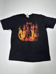 Vintage AC/DC Shirt Rock Band "Highway to Hell" Fire Graphic 2008