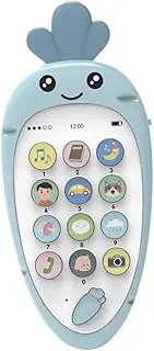 Hohopeti 1 Set Phone Radish Shape Educational with Soft Music Bilingual Learning Features Material for Early Childhood Development
