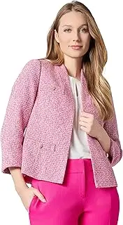 [Kasper] Women's Tweed Four Pocket Collarless Jacket