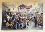 9-11-2001 NY’s Finest and Bravest Ground Zero 6 X 9 Postcard & 8 X 10 Prayer